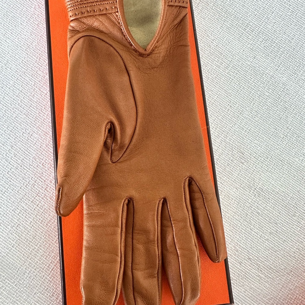 💛Hermes Kelly and Constance Gloves in a stunning brown Lambskin Leather - Picture 5 of 13